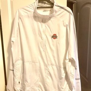 Men’s Ohio State Nike Golf Windbreaker- White